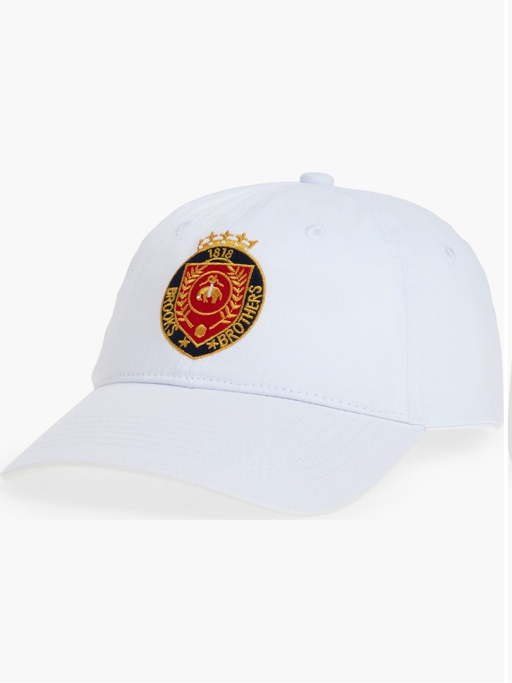 Brooks Brothers White Hat with Red & Navy Crest NWT Adjustable back
